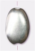 Galet en résine 32x22 mm argent x1