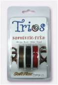 Fil cablé Soft Flex Trios Sophisticated 0.19 Antique brass, Onyx, Coral x1