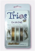 Fil cablé Soft Flex Trios Extreme 0.19 Or 24 carats, Argent 925, Champagne x1