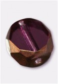 Palet à tranche facettée 8 mm amethyst antique bronze x4