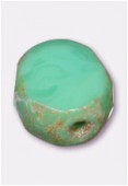 Palet à tranche facettée 8 mm grenn turquoise x4