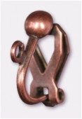 Clip boule 13x10 mm cuivre x2