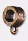 Attache breloque en métal 7x6 mm bronzé x2