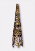 Cône estampé 40x10 mm bronze x2