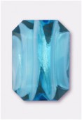 Cabochon rectangle 25x18 mm sky silver foiled x1