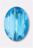Cabochon ovale 25x18 mm sky silver foiled x1