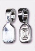 Bélière à coller argent 15x6 mm x5