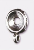 Attache breloque en métal 15x10 mm argent x2