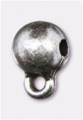 Attache breloque en métal 10x8 mm argent x2