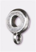 Attache breloque en métal 10x7 mm argent x2