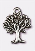 Breloque en métal arbre de vie 22x17 mm argent vieilli x1