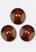 Perle 3-cut picasso 6 mm ivory x12