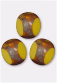 Perle 3-cut picasso 10 mm pineapple x6
