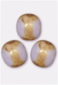 Perle 3-cut picasso 10 mm persian rose x6