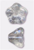 Cloche fleur 6x8 mm crystal AB x6