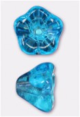 Cloche fleur 6x8 mm aqua x6