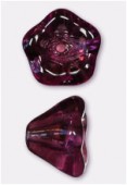 Cloche fleur 6x8 mm dark amethyst x6