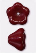 Cloche fleur 6x8 mm blood red x6
