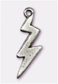 Breloque en métal éclair 20x6 mm argent vieilli x2