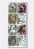 Assortiment de strass thermocollants en aluminium Stars & Stripes x288