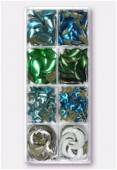 Assortiment de strass thermocollants en aluminium Eco Fun x264