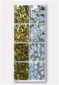 Assortiment de strass thermocollants en aluminium Yellow Ribbon x456