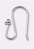 Crochet d'oreille 4 boules 18 mm argent vieilli x2