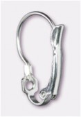 Dormeuse à trou 18x12 mm argent x2