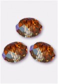 Rondelle 5040 6 mm crystal copper x4