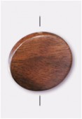 Palet ovale en bois kamagong 25x23 mm x2