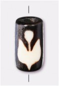 Perle en os tube tulipe 12x6 mm x2