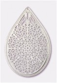 Estampe goutte 48x31 mm argent x1