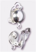 Clip demi perle 8 mm argent x2 Clip demi perle 8 mm argent x2