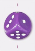 Dé en résine 10 mm violet x2 Dé en résine 10 mm violet x2