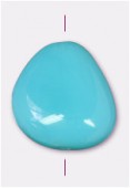 Chunky triangle 18x17 mm caribbean blue x1