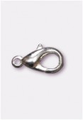 Fermoir mousqueton 12x7 mm argent x200