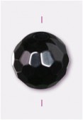Agate noire ronde à facettes 4 mm x12
