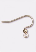 Gold filled 14 k crochet d'oreille 20x10 mm x2
