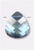 Goutte plate 6012 11x10 mm aquamarine x1