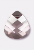 Goutte plate 6012 11x10 mm light rose x1