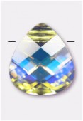 Goutte plate 6012 11x10 mm crystal AB x1