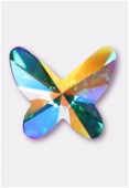 Papillon à coller 2854 18 mm crystal AB F x1