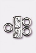 Argent 925 barrette 2 anneaux 8x3 mm x1 Argent 925 barrette 2 anneaux 8x3 mm x1