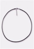 Collier coton ciré 44x2 mm noir x1