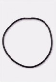 Collier caoutchouc 43x4 mm noir x1