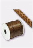 Cordon synthétique faux serpent marron 2 mm x1m