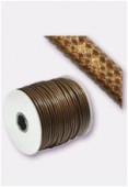 Cordon synthétique faux serpent marron 3 mm x1m
