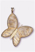 Forever Gold 18 k papillon strass 50x50 mm x1