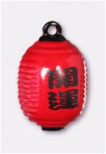 Grelot en métal lampion japonais rouge 20x15 mm x1