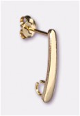 Forever Gold 18 k clou d'oreille avec anneau 19x3 mm x2 Forever Gold 18 k clou d'oreille avec anneau 19x3 mm x2